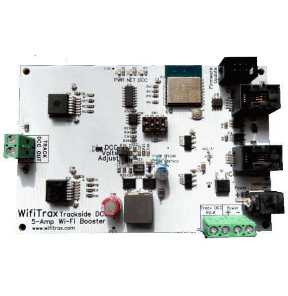 WFD-46 5A Wi-Fi/DCC Booster with Auto Reverse and Variable Track Voltage