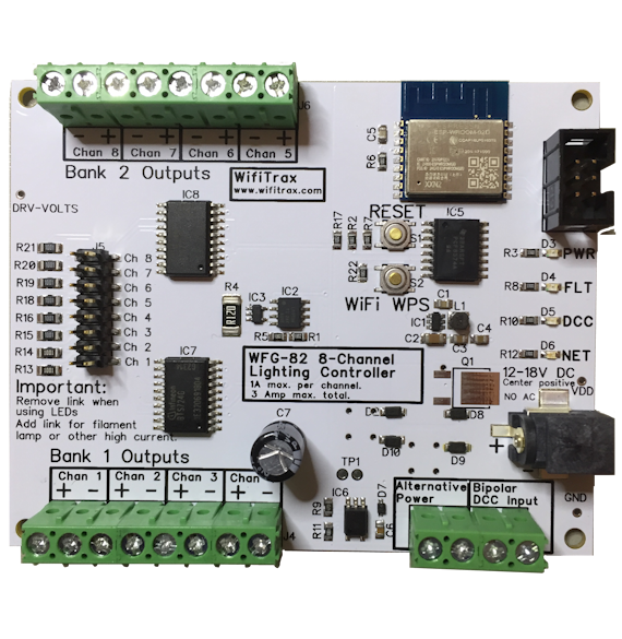 WFG-82 8-Way Wi-Fi 3-Amp Lighting and General Purpose Controller