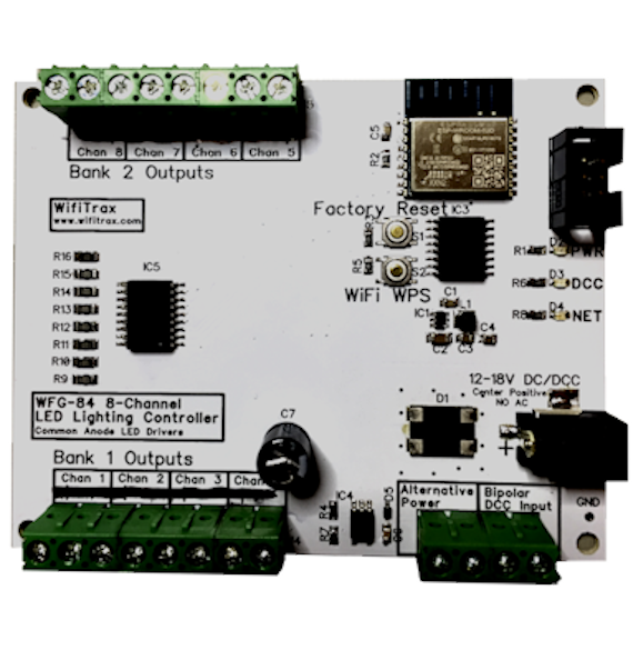 WFG-84 8-Way Wi-Fi LED Controller with Common Positive