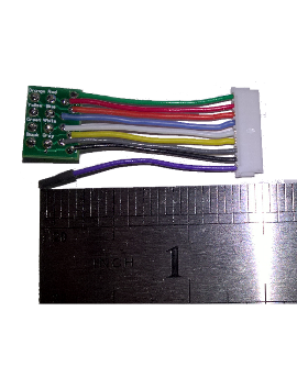 WHN-15 1.5" Standard Harness 9-pin JST to 8-pin NMRA