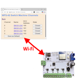 WFS-43 Quad Wi-Fi/DCC Stall-motor Switch Machine Controller