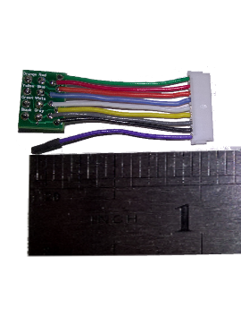 WHN-10 1.0" Standard Harness 9-pin JST to 8-pin NMRA