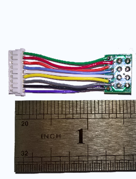 WHR-15 1.5" Reversed Harness 9-pin JST to 8-pin NMRA